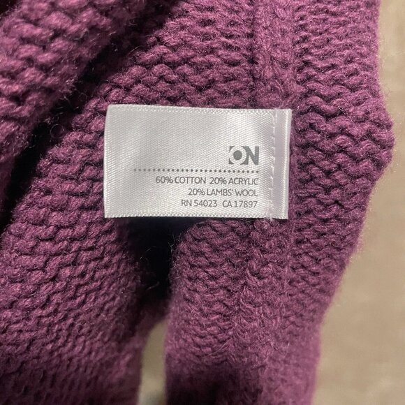 Old Navy Womens Cape Cardigan  Chunky Knit Open Sweater Purple Button Small - Picture 6 of 9